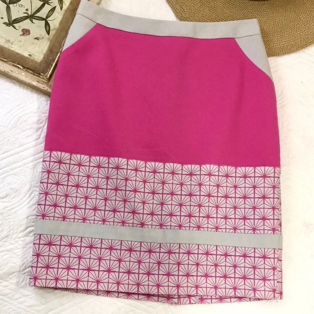 Halogen Pink Colorblock Pencil Skirt - Picture 6 of 15